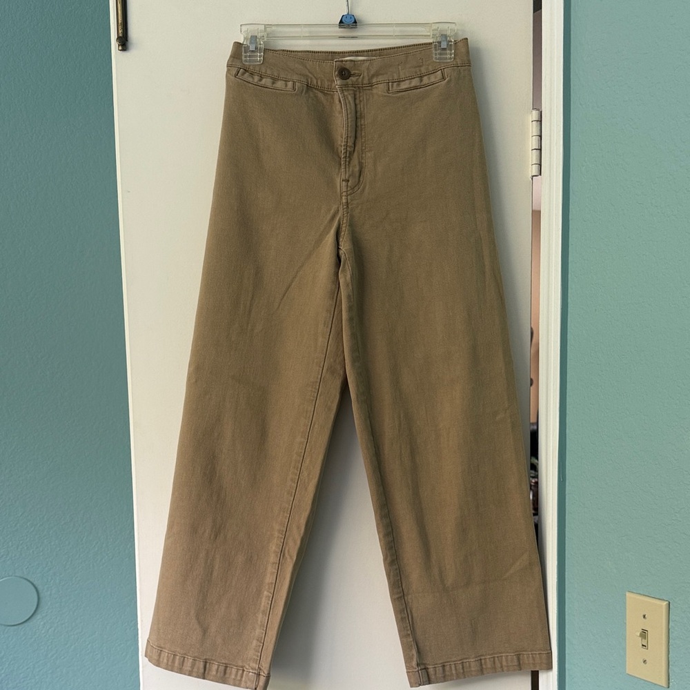 Madewell Wide Leg Pants in Khaki